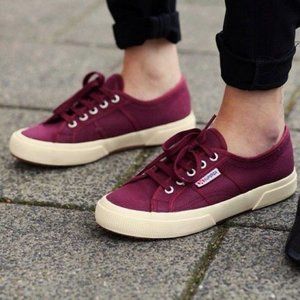 SUPERGA 2750 COTU CLASSIC DARK BORDEAUX  - SIZE 7.5
